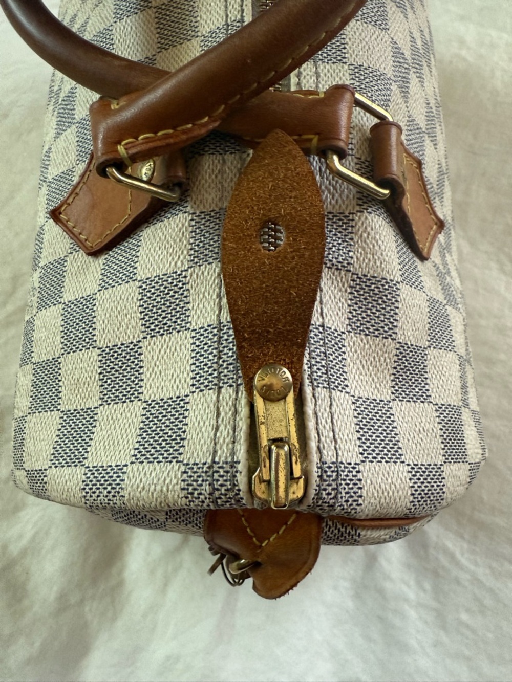 Louis Vuitton Speedy 30 Damier Azur – Authentic w/ Receipt – Clean Exterior - Picture 12 of 16